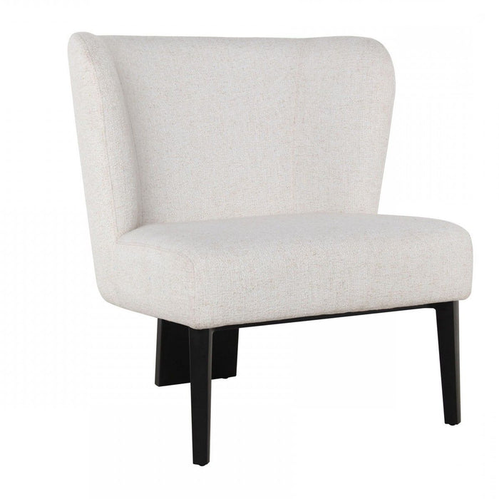 Faux Leather Wingback Accent Chair - White