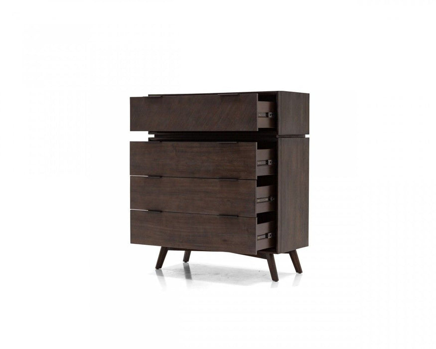 Four Drawer Dresser - Dark Brown