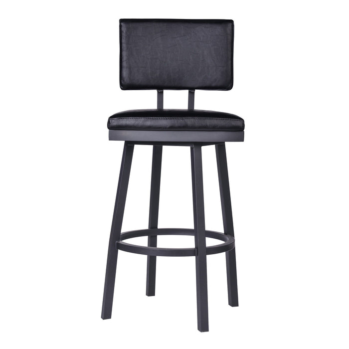 Swivel Bar Height Bar Chair - Black