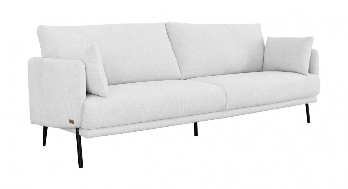 Modern Fabric Sofa - White / Black