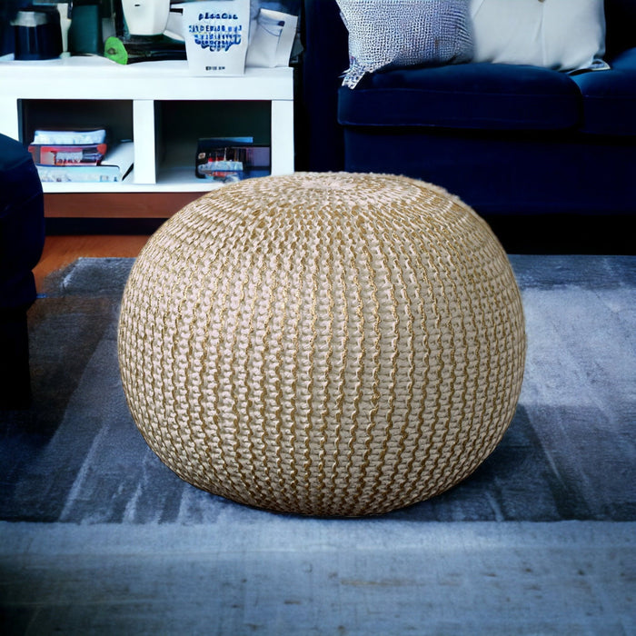 Cotton Ottoman - Gold