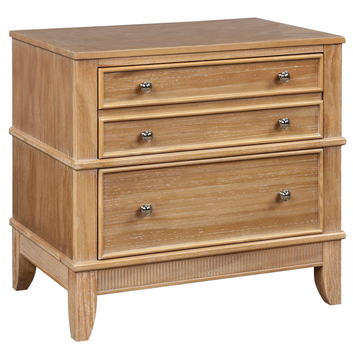 Gewnee - Hazel 3 Drawer Nightstand - Natural