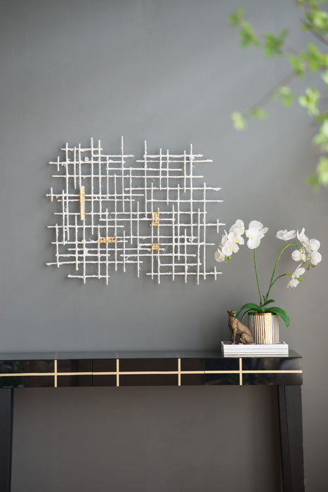 Modern Textures Wall Decor - White / Gold