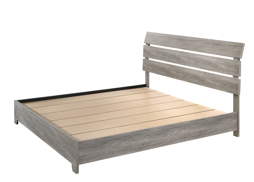 Tundra - King Platform Bed - Gray