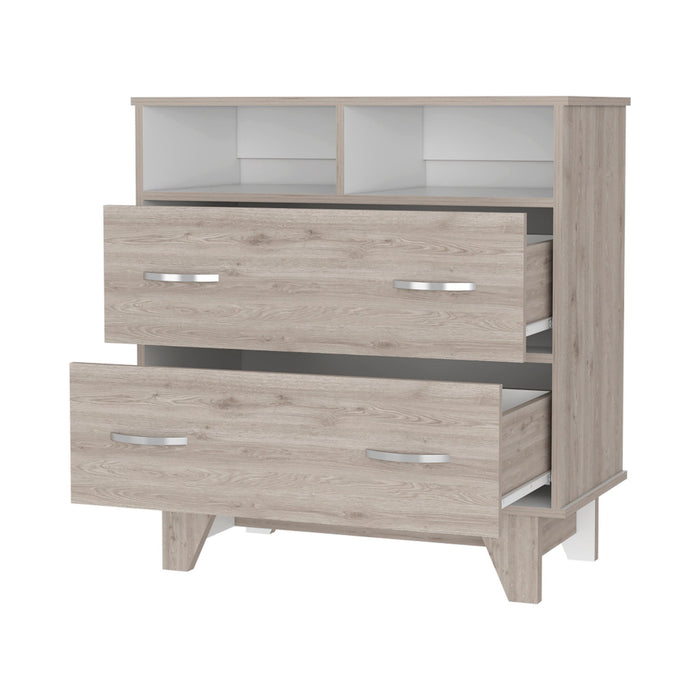 Two Drawer Dresser Wooden - Oak