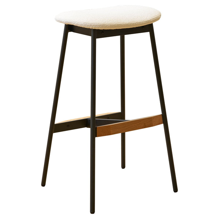 Modern (Set of 2) Bar Stools Comfortable & Stylish Counter Height And Bar Height Bar Stools, Soft Fabric Upholstered, Backless For Kitchen, Dining Room Bar Chairs