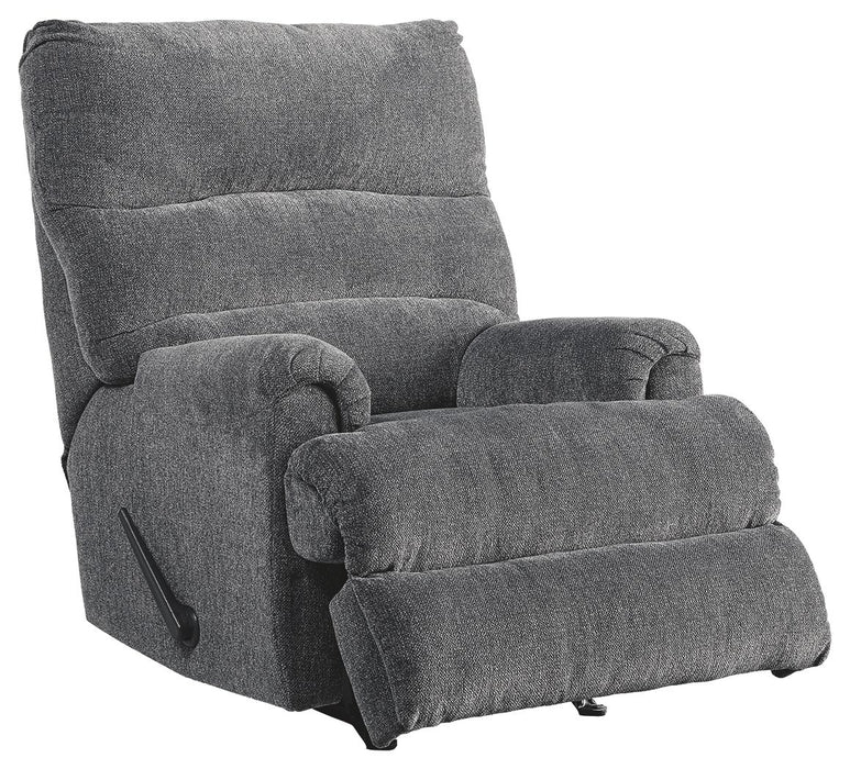 Man Fort - Graphite - Rocker Recliner - Fabric