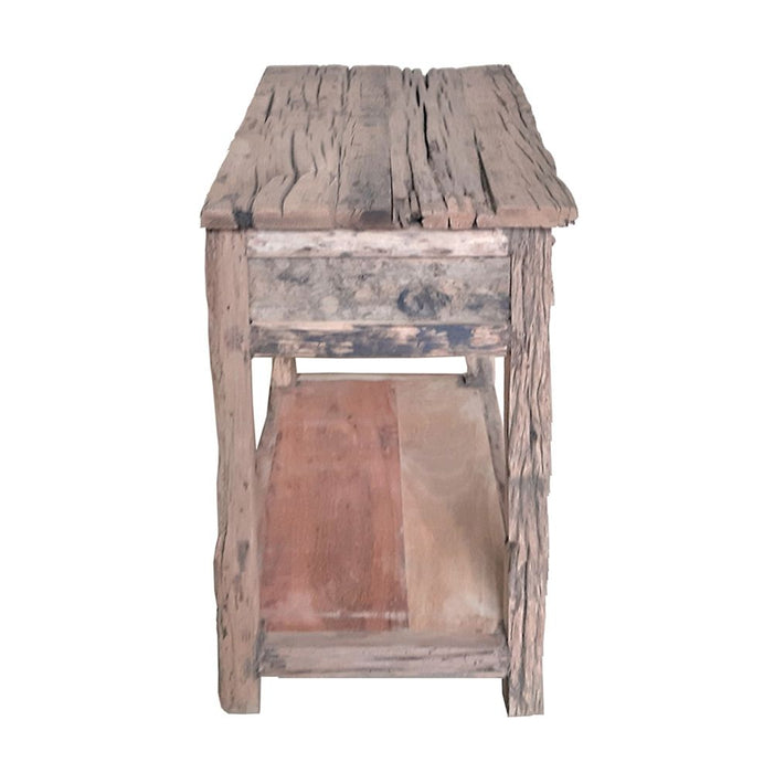 Rustic 2 Drawer Kitchen Island - Wood