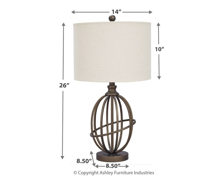 Manasa - Dark Brown - Metal Table Lamp