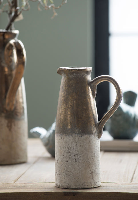 11" Candia Terracotta Pitcher - Sienna Brown