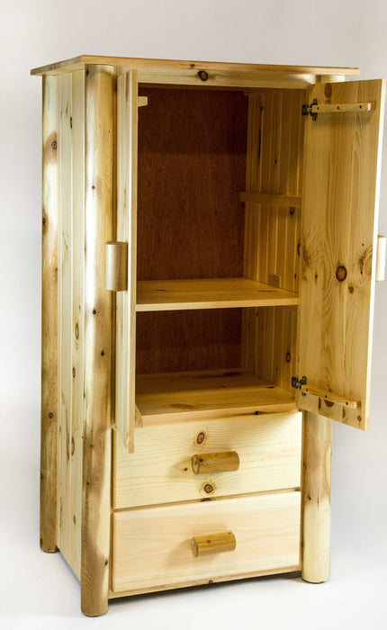 All Wood Armoire - Natural Light Honey