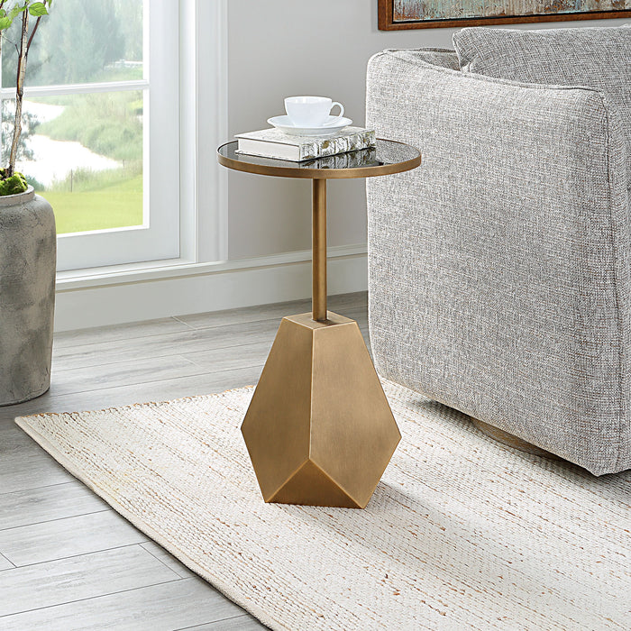 Comet - Geometric Accent Table - Bronze