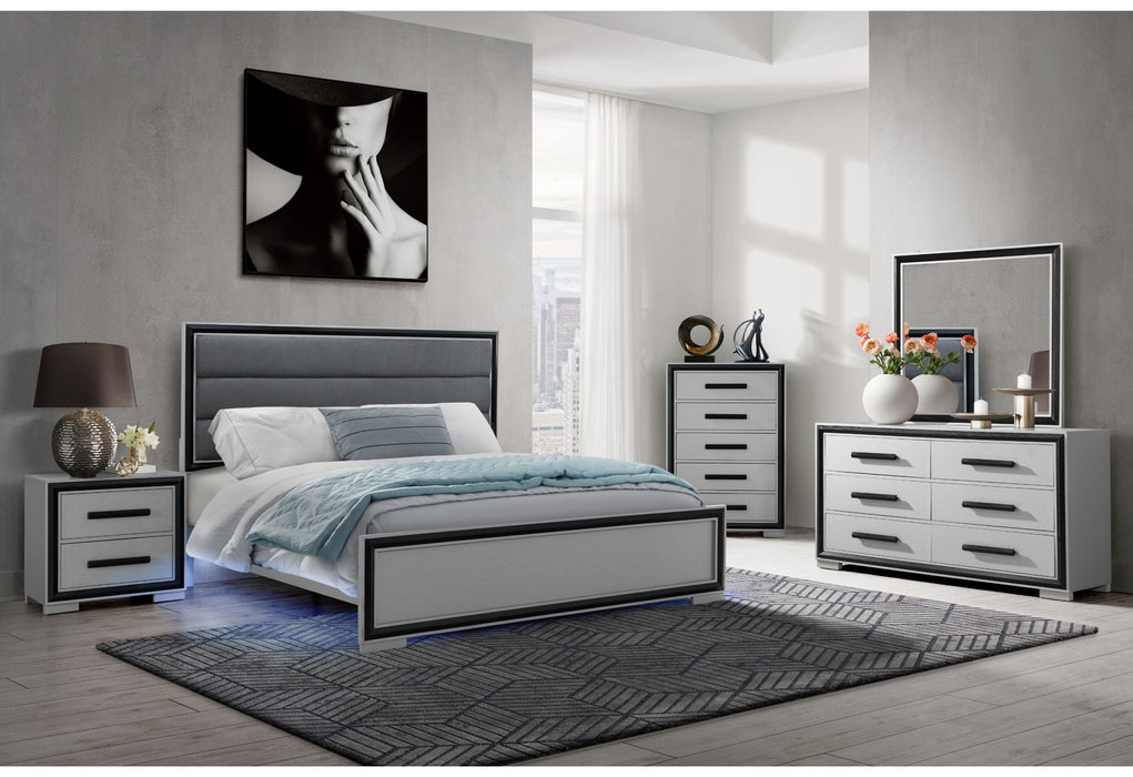 Adelaide - Nightstand - Gray / Black