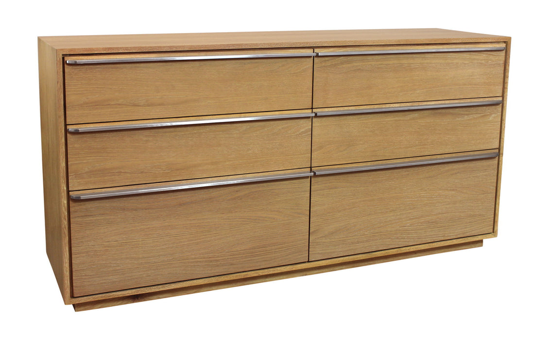 Six Drawer Double Dresser - Natural