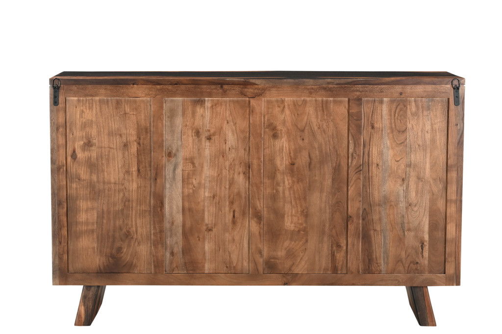 Solid Wood Live Edge Six Drawer Double Dresser - Dark Brown