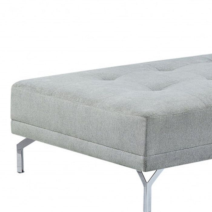 Velvet Sofa And Toss Pillow With Black Legs - Gray