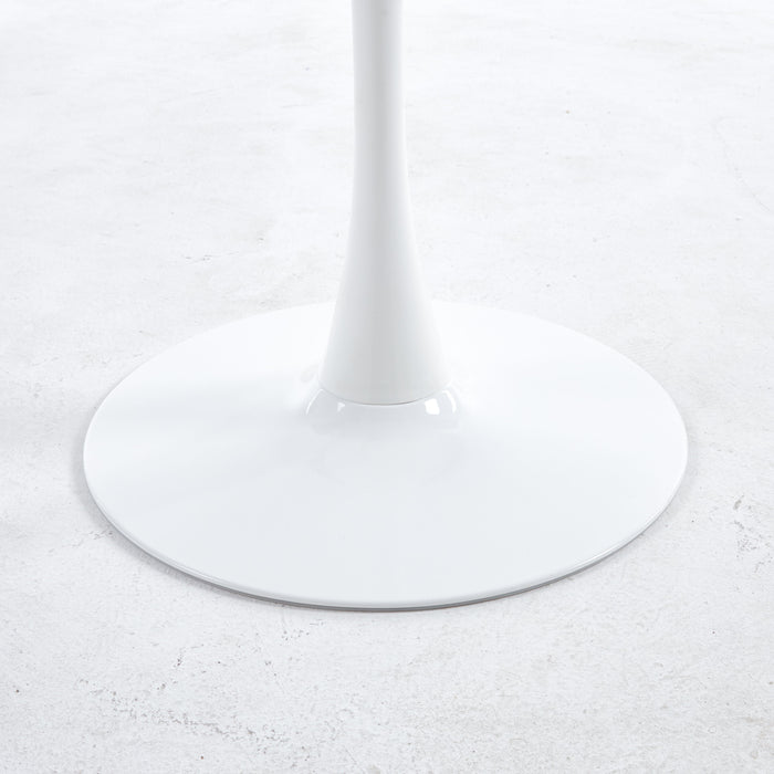 Tulip Special Dining Table, Marble Color Top - White