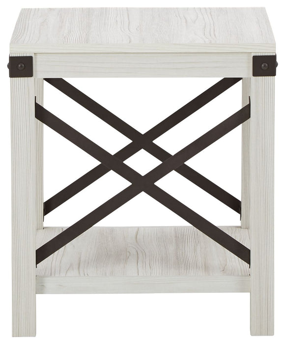 Bayflynn - Whitewash - Square End Table