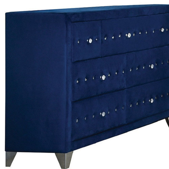 Seven Drawer Triple Dresser - Blue