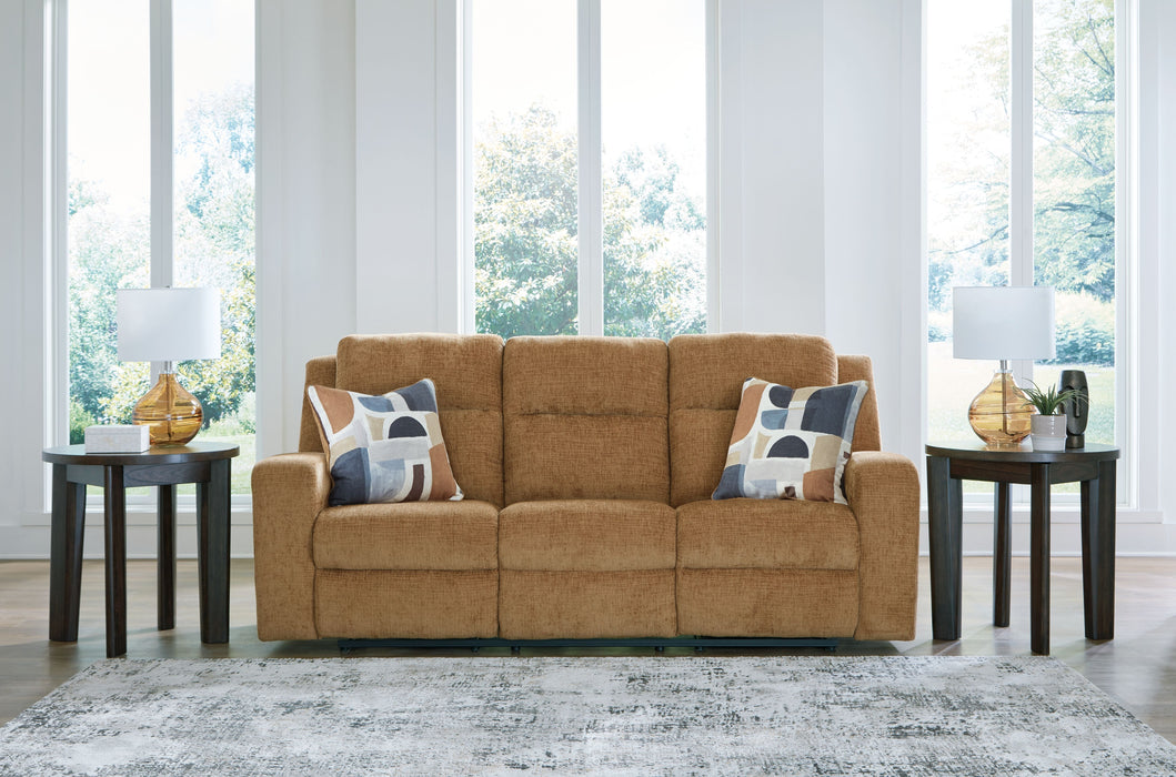 Kanlow - Honey - Reclining Sofa - Fabric