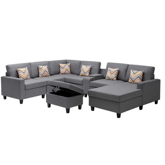 Nolan - 8 Piece Sectional Sofa With Interchangeable Legs