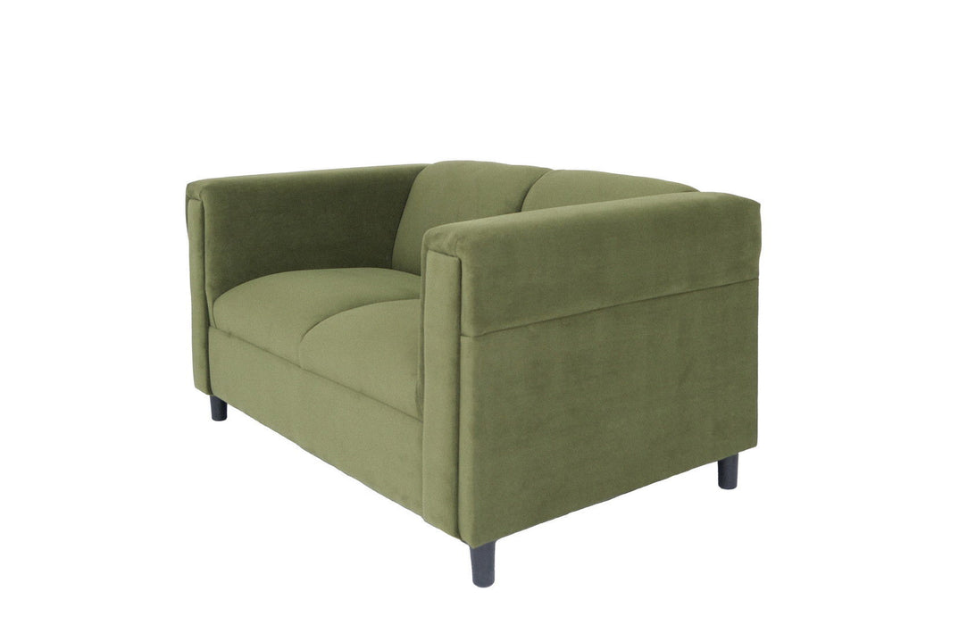 Microsuede Loveseat - Green / Black