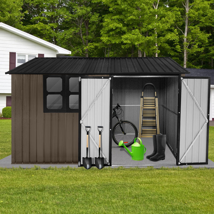 10' x 8' Garden Sheds Outdoor Storage Sheds With Window