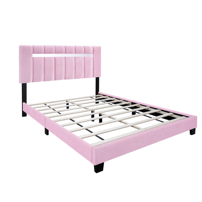 Queen Size Adjustable Upholstered Bed Frame Dark Velvet Collection Comfort And Simplicity