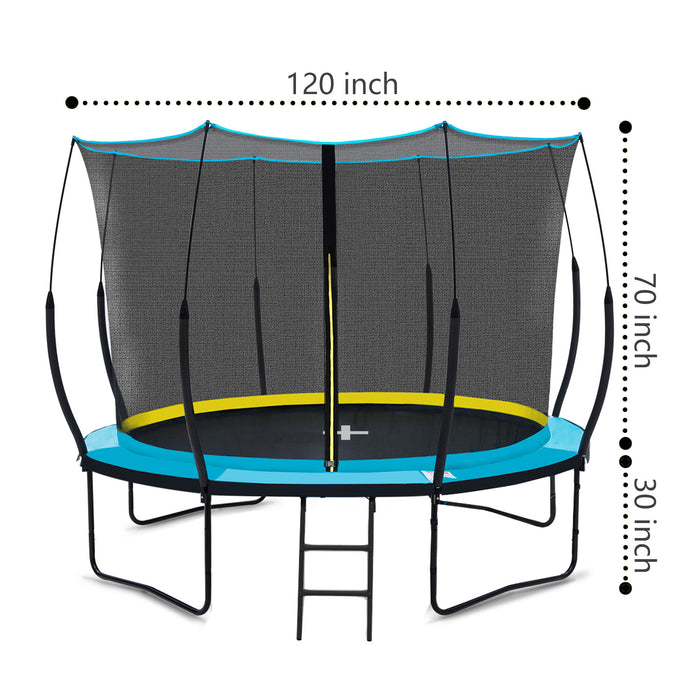 Recreational Trampolines With Enclosure For Kids And Adults With Patented Fiberglass Curved Poles