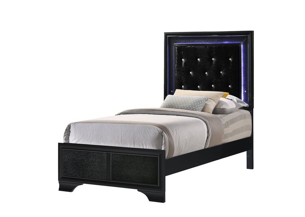 Micah - Twin Headboard, Footboard - Black