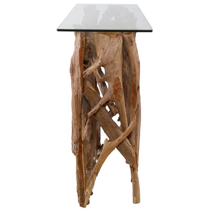 Teak Wood - Console - Light Brown