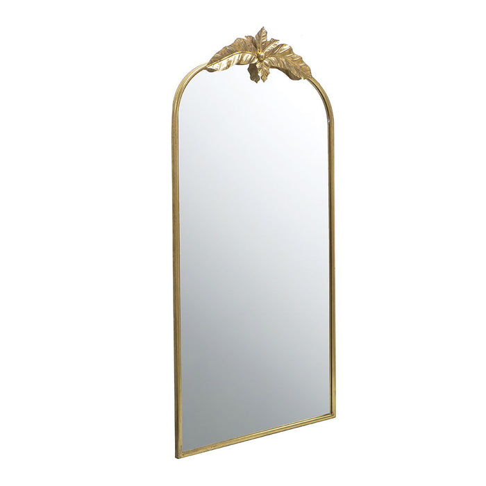 Full Length Mirror, Arched Mirror Hanging Or Leaning Against Wall, Large Mirror For Living Room - Gold