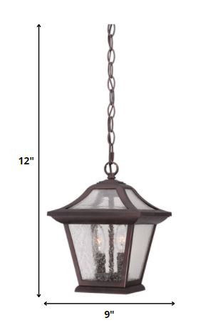 Birdhouse Shape Outdoor Hanging Light - Antique Bronze