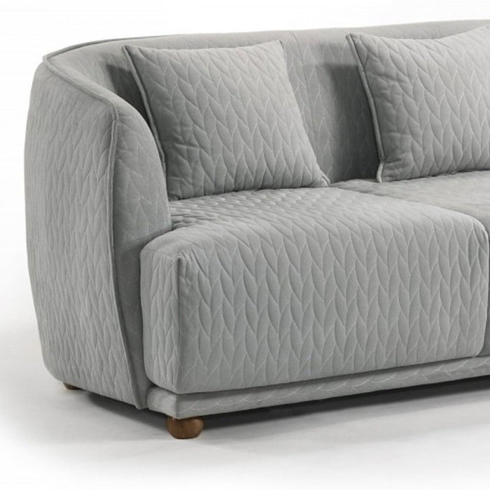 Modern Quilted Sofa - Light Gray