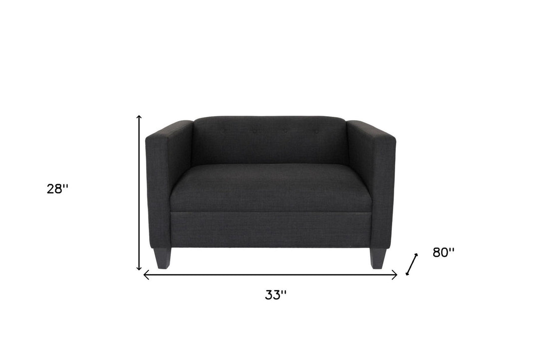 Loveseat - Black / Dark Brown