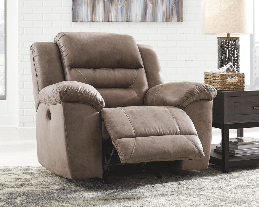 Stoneland - Fossil - Power Rocker Recliner - Faux Leather