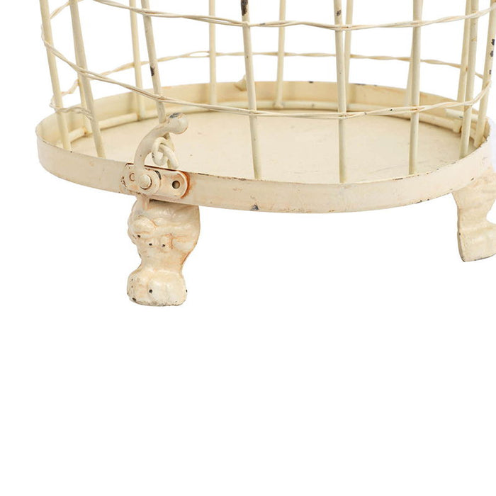 Stella - Decorative Birdcages With Bird Finial (Set of 2) - Cream