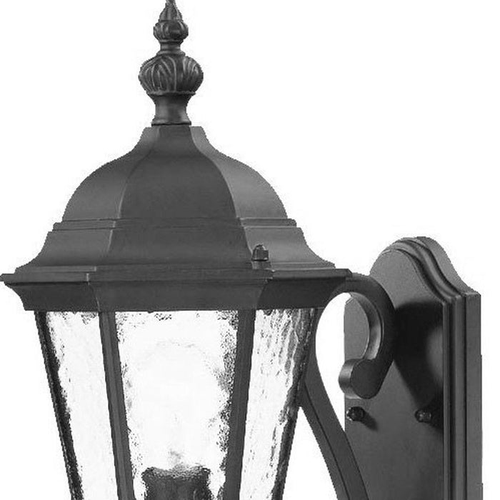 One Light Carousel Lantern Wall Light - Matte Black