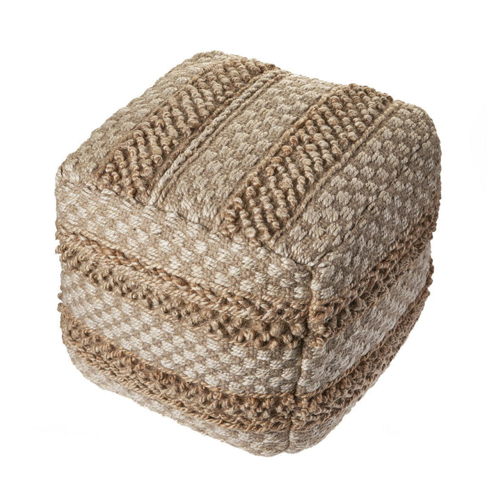 Jute Ottoman Square - Tan