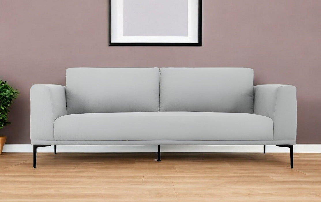 Black Legs Sofa - Light Gray