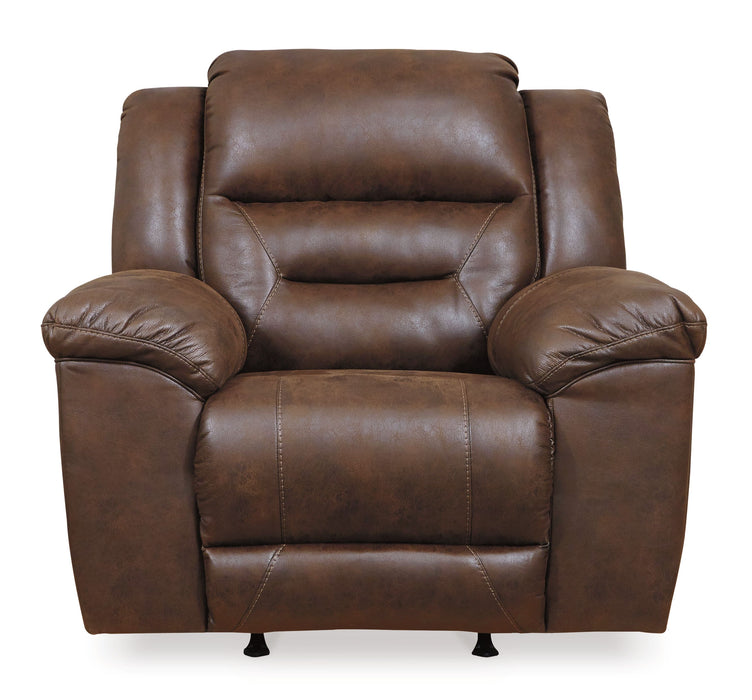 Stoneland - Chocolate - Rocker Recliner - Faux Leather