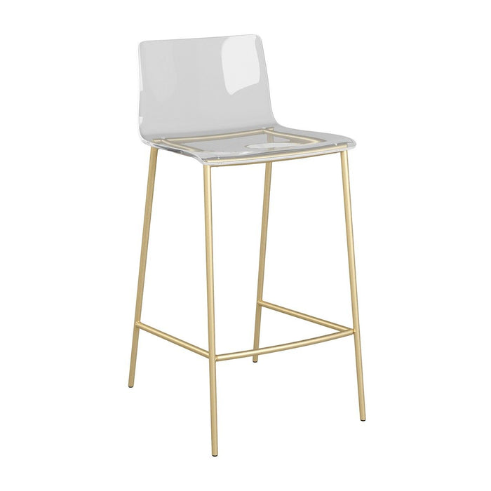 Contemporary Acrylic Counter Stools  (Set of 2) - Gold