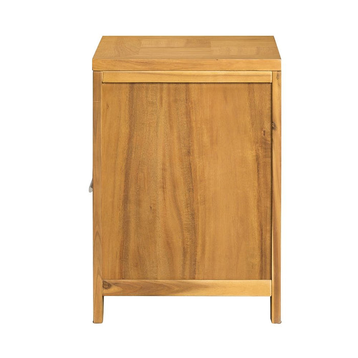 Compact Design Nightstand - Natural Brown