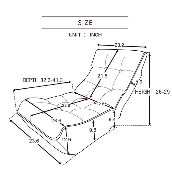 Reclining Japanese Chair Lazy Sofa Tatami Balcony Adjustable Chair