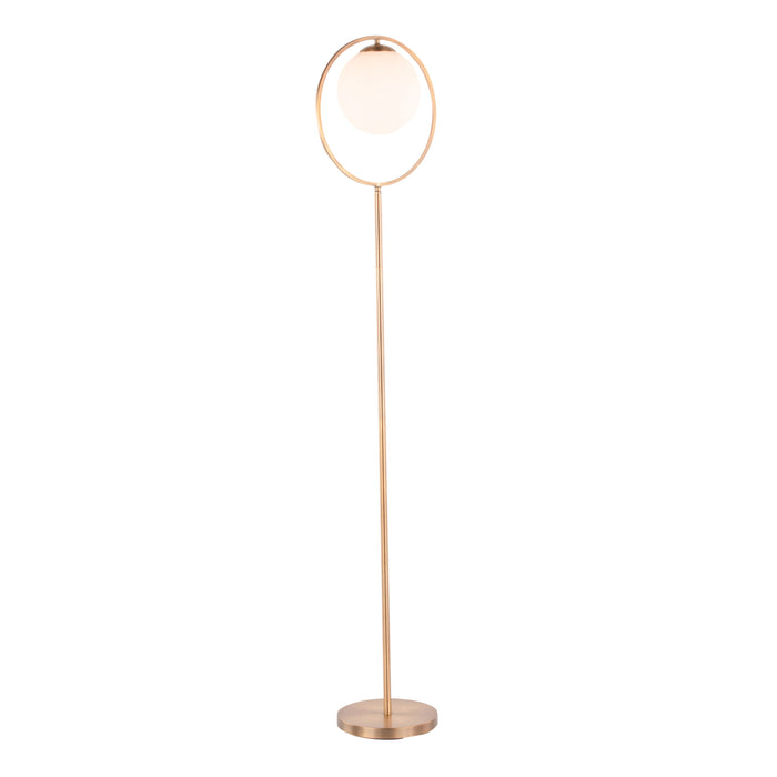 Moon - Contemporary Floor Lamp - Gold / Frosted