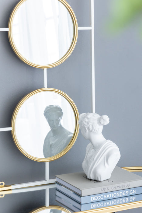 Frame With Mirror - Gold / White