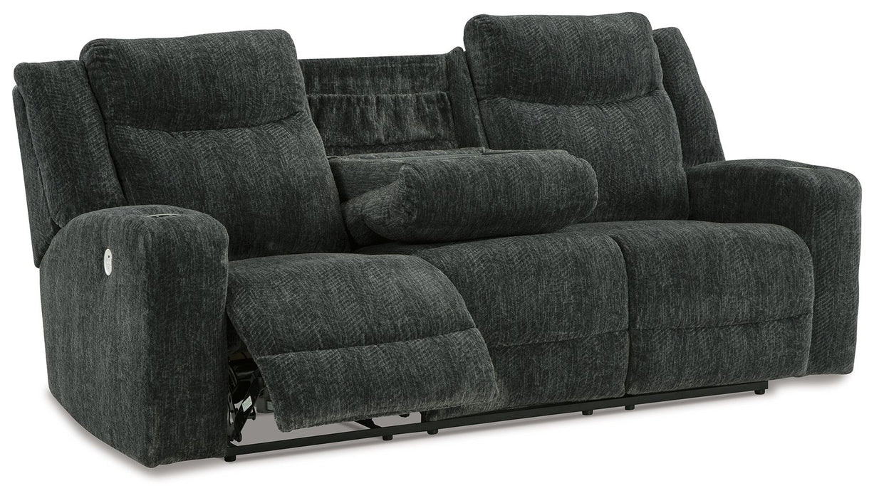 Martinglenn - Ebony - Power Reclining Sofa - Fabric