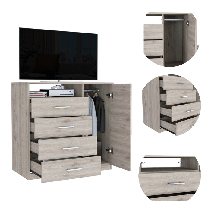 Four Drawer Dresser - Light Gray