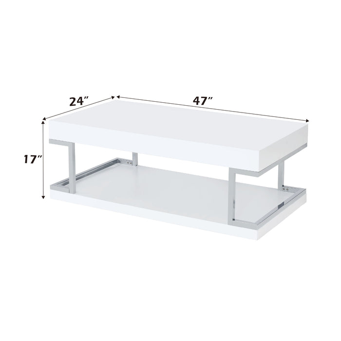 Aspers - Top Coffee Table - White