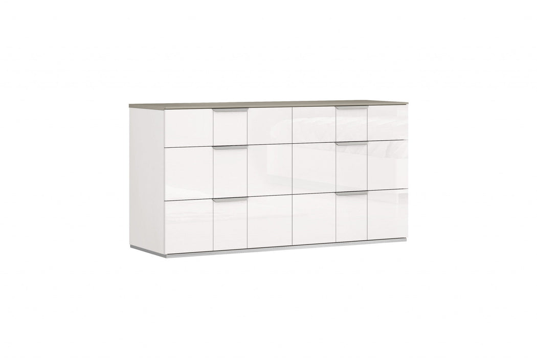 6 Drawer, Double Dresser - White